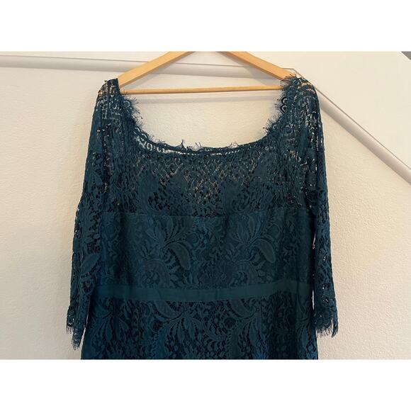 City Chic Floral Lace Maxi Dress Womens 18 Whimsigoth Forest Fairy Green Formal - Picture 10 of 15